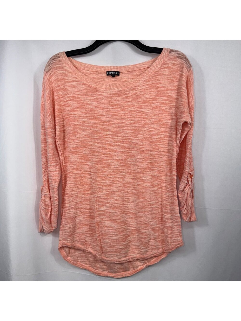 Express Space Dye Knit Top | Peach Coral | Size Small